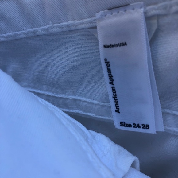 American Apparel High Waisted White Shorts SZ 24 - Picture 7 of 8